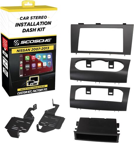 SCOSCHE NN1642B Double/Single DIN Stereo Installation Dash Kit for 2007 Nissan Altima , Black in Kuwait