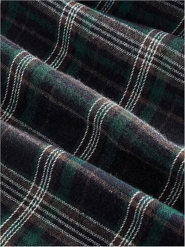 SweatyRocks Women's Y2k Plaid High Low Skirts Plus Size Gothic Elastic Waist Ruffle Flowy Skirt in Kuwait