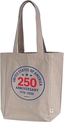 Trenz Shirt Company Patriot Pride Canvas Tote Bag – USA 250 Years 1776-2026 Anniversary Design in Kuwait