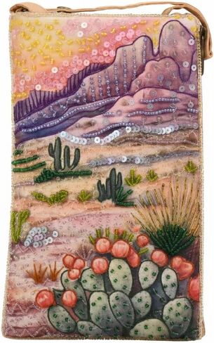 Bamboo Trading Prickly Pear Print Canvas Pouch Bag, Club Bag Style (4.5" W x 7.5" H) in Kuwait
