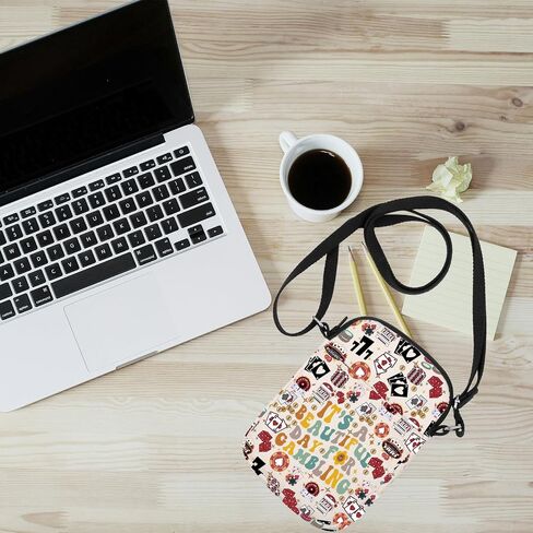 KUIYAI Casino Lover Crossbody Bag Casino Gambler Gift Slot Machine Dice Poker Chip Gift It’s A Beautiful Day For Gambling Bag in Kuwait