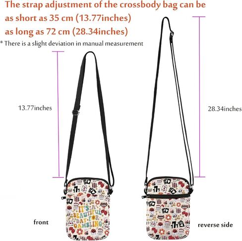 KUIYAI Casino Lover Crossbody Bag Casino Gambler Gift Slot Machine Dice Poker Chip Gift It’s A Beautiful Day For Gambling Bag in Kuwait