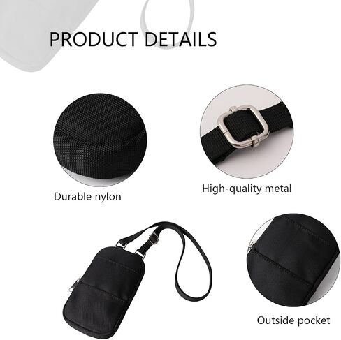 Nylon Small Crossbody Bag for Men Multi-Pocket Design Shoulder Bags Crossbody With Adjustable Shoulder Strap for Workout Travelling in Kuwait