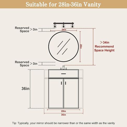 WallBeyond 28 Inch Round Wood Mirror, Farmhouse Circle Wooden Frame Wall Mounted Mirror for Bathroom Vanity, Living Room, Bedroom, Entryway, Natural in Saudi Arabia