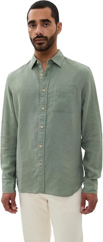 Faherty Men's Laguna Linen Shirt in Kuwait