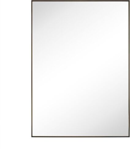 TEHOME Oil Rubbed Bronze Bathroom Vanity Mirror with Squared Corners, 20x28'' Dark Bronze Rectangle Stainless Steel Metal Framed Mirror for Bathroom in Saudi Arabia