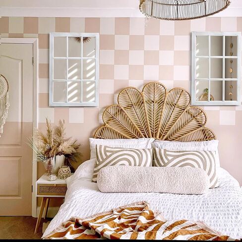 LOSOUR 24"x36" Vintage Mirror, Solid Wood Windowpane Mirrors, Farmhouse Mirror for Wall, Rustic Home Wall Decor Accents for Bedroom Living Room Dining Room, Mantle, Entryway (1, Washwhite, 24"X36") in Saudi Arabia