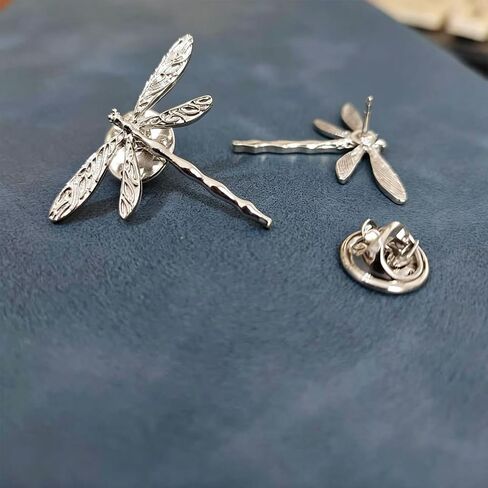 Dragonfly Brooch Pin Backpack Bag Hat Pins Silvery Dragonfly Decor Gift for Women Graceful Pretty Sweater Dress Accessories in Saudi Arabia