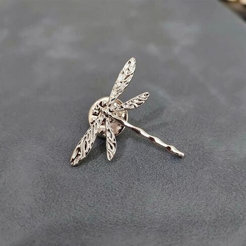 Dragonfly Brooch Pin Backpack Bag Hat Pins Silvery Dragonfly Decor Gift for Women Graceful Pretty Sweater Dress Accessories in Saudi Arabia