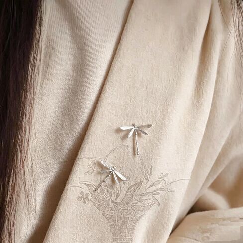 Dragonfly Brooch Pin Backpack Bag Hat Pins Silvery Dragonfly Decor Gift for Women Graceful Pretty Sweater Dress Accessories in Saudi Arabia