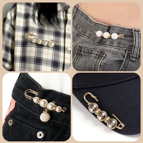12 Pcs Pearl Brooch Pins for Women Clips Artificial Pearls Decorative Safety Pins for Dresses Skirts Sweaters Cardigans Shawls in Saudi Arabia