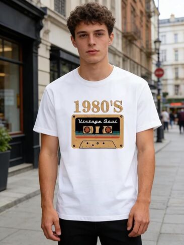 Mens Graphic T Shirts, Vintage College Tees Letter Printed Casual Shirts Short Sleeve Summer Tops for Men in Kuwait