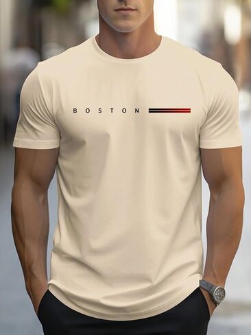 Mens Graphic T Shirts, Vintage College Tees Letter Printed Casual Shirts Short Sleeve Summer Tops for Men in Kuwait