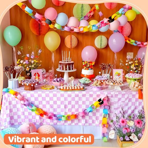 300 Sheets Pre-Adhesive Paper Chain Strips, Bright Color 1 x 8 Inch, Easy DIY Craft Strips for Classroom, Home, Festival and Party Decoration Supplies (Rainbow) in Kuwait