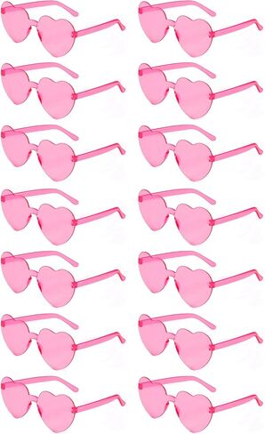 14 Pairs Heart Sunglasses Women Men Colorful Heart Shaped glasses Fun Trendy glasse for Valentines Bachelorette Party in Saudi Arabia
