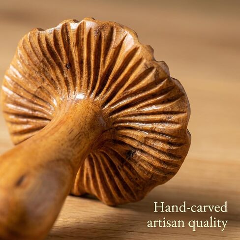 Mushroom Wall Decor - 5.9" Tall Balinese Artisan Handcrafted Wooden Mushroom Wall Art - Cottagecore, Fairycore, Goblincore Bedroom Decor - Carved Wood Forest Aesthetic Hanging Piece in Saudi Arabia