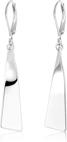 ALEXCRAFT Silver Dangle Earrings for Women Trendy Silver Drop Leverback Earrings for Women Long Hypoallergenic Dangle Earring for Jewelry Gifts in Kuwait