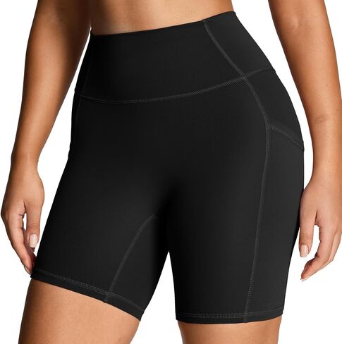 شورت Aoxjox لراكبي الدراجات النارية مع جيوب للنساء عالي الخصر لممارسة رياضة الجري Luxeyoga™ Yoga Short 6" in Kuwait