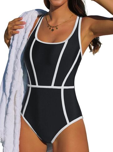 popvil Women's One Piece Swimsuit for Women Tummy Control Bathing Suit Cross Back Swimwear for Beach Vacation 2026 in Kuwait