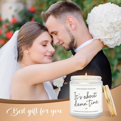 Engagement Gifts for Couples 2026, Gift for Newly Engaged Couples, Bride & Groom, Engagement Gifts for Women, Her, Friend, Best Engaged Wedding Gift for Mr & Mrs - Lavender Soy Wax Candles (7oz) in Saudi Arabia