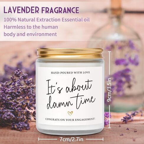 Engagement Gifts for Couples 2026, Gift for Newly Engaged Couples, Bride & Groom, Engagement Gifts for Women, Her, Friend, Best Engaged Wedding Gift for Mr & Mrs - Lavender Soy Wax Candles (7oz) in Saudi Arabia
