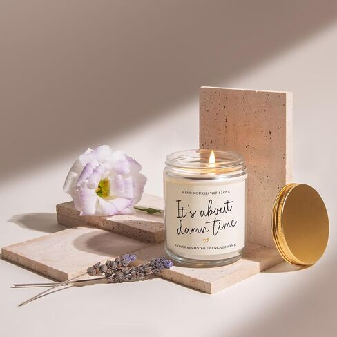 Engagement Gifts for Couples 2026, Gift for Newly Engaged Couples, Bride & Groom, Engagement Gifts for Women, Her, Friend, Best Engaged Wedding Gift for Mr & Mrs - Lavender Soy Wax Candles (7oz) in Saudi Arabia
