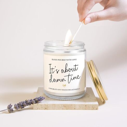 Engagement Gifts for Couples 2026, Gift for Newly Engaged Couples, Bride & Groom, Engagement Gifts for Women, Her, Friend, Best Engaged Wedding Gift for Mr & Mrs - Lavender Soy Wax Candles (7oz) in Saudi Arabia