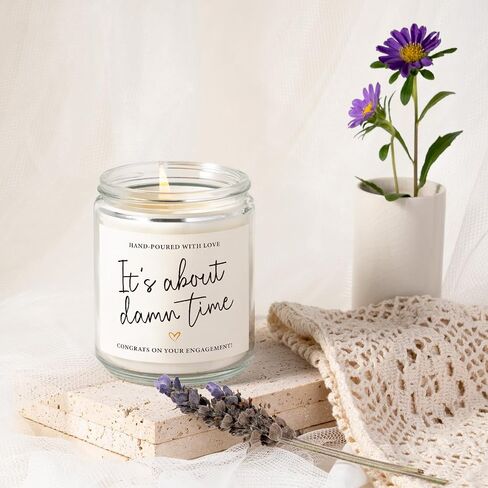 Engagement Gifts for Couples 2026, Gift for Newly Engaged Couples, Bride & Groom, Engagement Gifts for Women, Her, Friend, Best Engaged Wedding Gift for Mr & Mrs - Lavender Soy Wax Candles (7oz) in Saudi Arabia