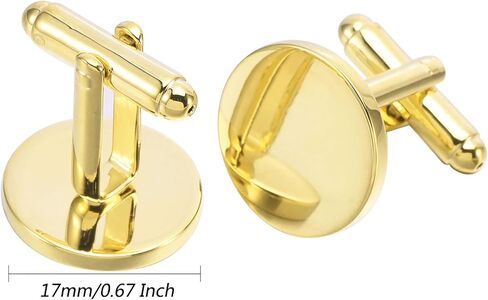 ZEEY Golden Shiny Polished Round Cufflinks for Men Lady Smooth Metal Classic Men's Cufflink Jewelry Set for Business Wedding Party Formal Events Daily Tuxedo Dress Shirt Accessories in Saudi Arabia