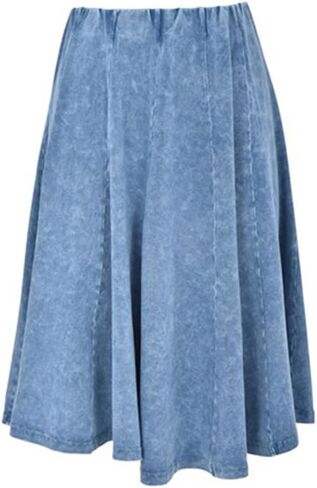 KIKI RIKI Womens Stonewash Panel Skater Skirt - 41491 in Saudi Arabia