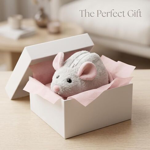 Cute Mouse Coin Purse Plush Animal Wallet for Women, Mini Zipper Change Pouch Small Fuzzy Money Holder Grey Party Favor (Grey) in Saudi Arabia