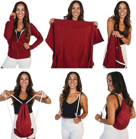 Quikflip 2-in-1 Reversible Backpack Hoodie (As Seen on SHARK TANK) Women's Full-Zip Hero Hoodie Lite in Saudi Arabia