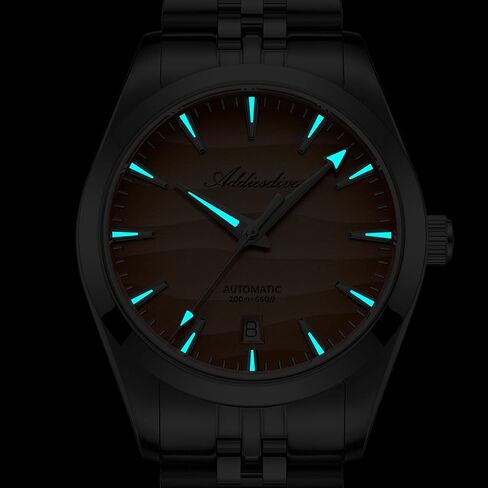 ADDIESDIVE 39 MM Automatic Watches for Men Sapphire Crystal 200 M Waterproof Japanese 8215 Movement Analog Mechanical Watch Sand Dial Steel Band in Kuwait