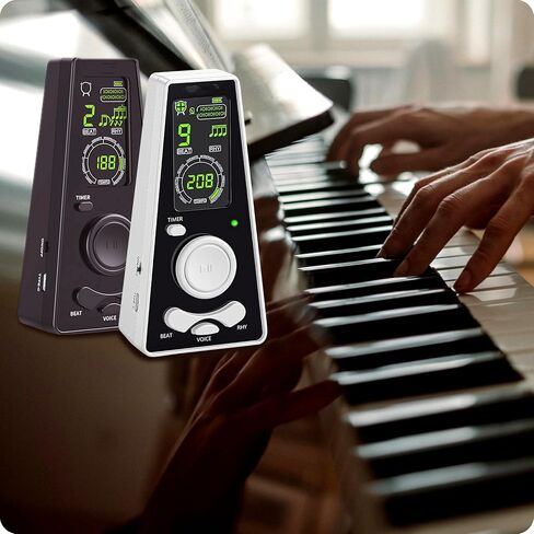 Metronome الرقمي مع جاك سماعات الرأس الصوتية لبيانو غيتار طبل الكمان (أسود) in Kuwait