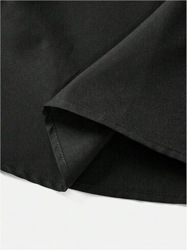 WDIRARA Girl's Tie Back Sleeveless Halter Dress Ruched Party Birthday Swing A Line Dress Black 10Y in Kuwait