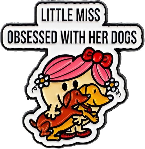 Little Miss Obsessed With Her Dog Lover Enamel Pin, Cute Dog Mom Pin Brooch, Kawaii Puppy Mama Brooch Badge, Cartoon Puppy Lapel Badges For Fur Mom Pet Lover, Cute Pet Parent Gift, Kawaii Animal Jewelry Accessory in Kuwait