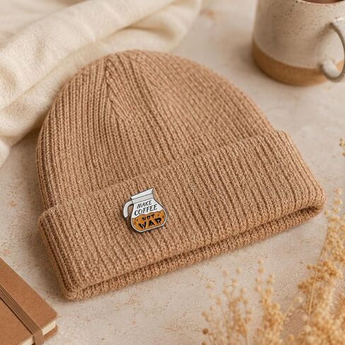Coffee Pot Enamel Pin - Funny Sarcastic Pins Brooch for Backpacks, Jackets, Hats with "Make Coffee Not War". Caffeine Humor Brooches Gift for Works and Teachers in Saudi Arabia