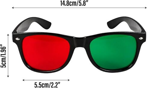Red Green Glasses Vision Therapy for Amblyopia Lazy Eye Training, Anaglyph Vision Trainer, Portable Comfortable Eyeglasses for Visual Balance, Focus Practice, Binocular Coordination in Saudi Arabia