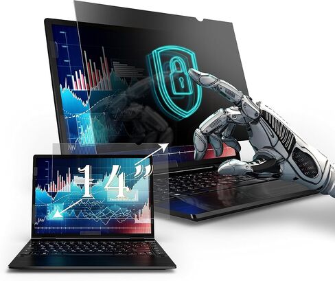 Privacy Screen Filter compatible with 15.6 Inches Laptop, Anti-Glare and Anti Blue Light Screen Protector in Kuwait
