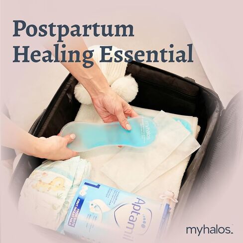 MyHalos® 2X Perineal Ice Packs - Hot & Cold Postpartum Essentials for Hemorrhoids, C Section & Pain Relief, After Birth Essentials for Mom - Cooling Pads, Postpartum Care (2 Pack) in Saudi Arabia