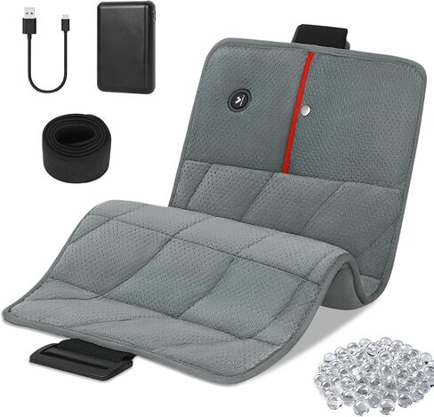 Portable Heating Pad with 12V 15000mAh Battery,Weighted Heating Pad with 3 Heat Levels,Electric Cordless Heat Pad for Back,Neck,Shoulder,Abdomen,Leg,12"x24",Indoor & Outdoor Travel in Kuwait