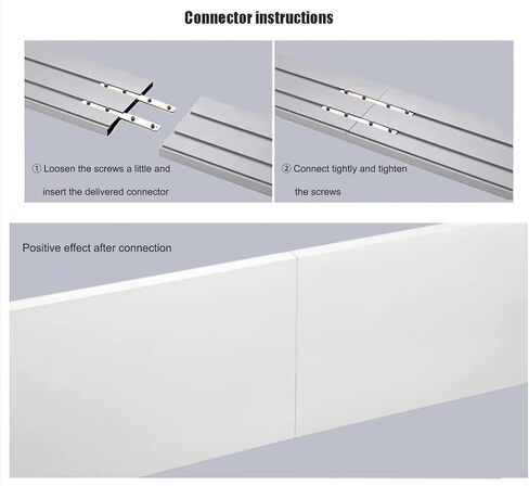 Aluminum CurtainRod Baffle Panel Cover, Decorative 7.9ft Straight CurtainBoxes for Above Windows, Stylish Window Treatment Solution, Easy Installation in Kuwait