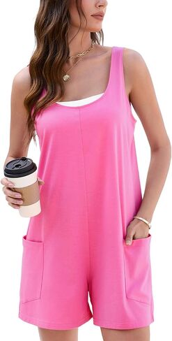 VUTRU Rompers for Women Summer Short Jumpsuits Casual Loose Romper 2026 Beach Vacation Clothes with Pockets in Saudi Arabia