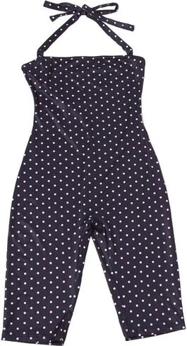 Womens Sexy Vintage Polka Dot Jumpsuit Sleeveless Bodycon Club Party Night Out Outfits Cute Print Streetwear for Women in Saudi Arabia