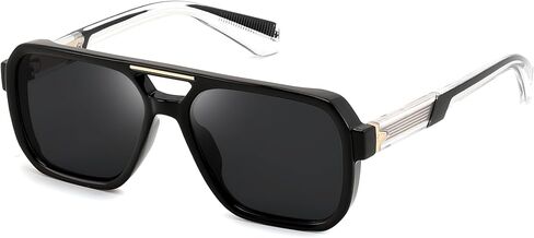 FEISEDY Retro Aviator Sunglasses for Men Women, Trendy Rectangle Mens 70s Vintage Square Shades Large Pilot Sun Glasses B0390 in Kuwait
