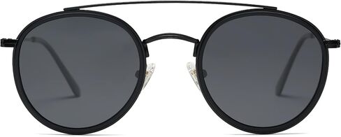 SOJOS Retro Vintage Round Polarized Sunglasses for Women Men Double Bridge Circle Sunnies SJ1104 in Kuwait