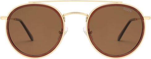SOJOS Retro Vintage Round Polarized Sunglasses for Women Men Double Bridge Circle Sunnies SJ1104 in Saudi Arabia