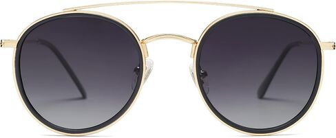 SOJOS Retro Vintage Round Polarized Sunglasses for Women Men Double Bridge Circle Sunnies SJ1104 in Saudi Arabia