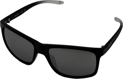 Timberland Mens Shiny Black Plastic Rectangle Wrap Sunglass TB7255. 1C in Kuwait