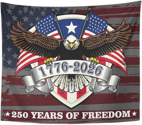 4th of July Tapestry Wall Hanging 250th Anniversary Patriotic Independence Day Memorial Day USA Eagle Statue of Liberty Wall Tapestry for USA America Bedroom Living Blankets Picnic Blankets 60 x 80 in in Saudi Arabia